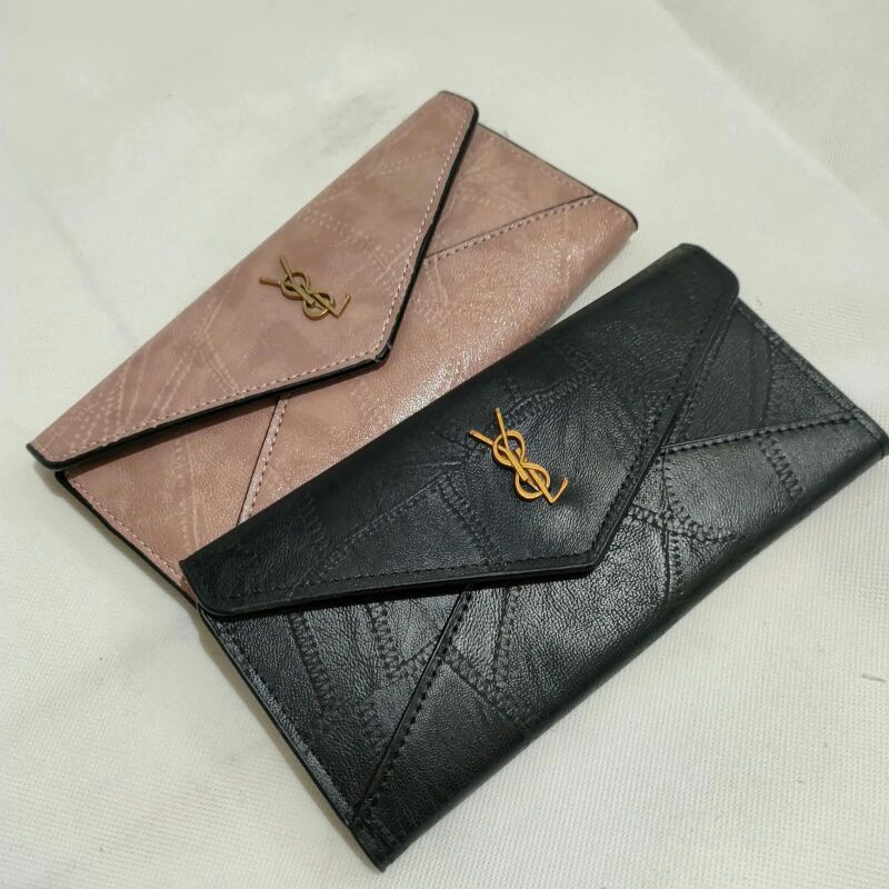 dompet wanita panjang YSL murah pink hitam