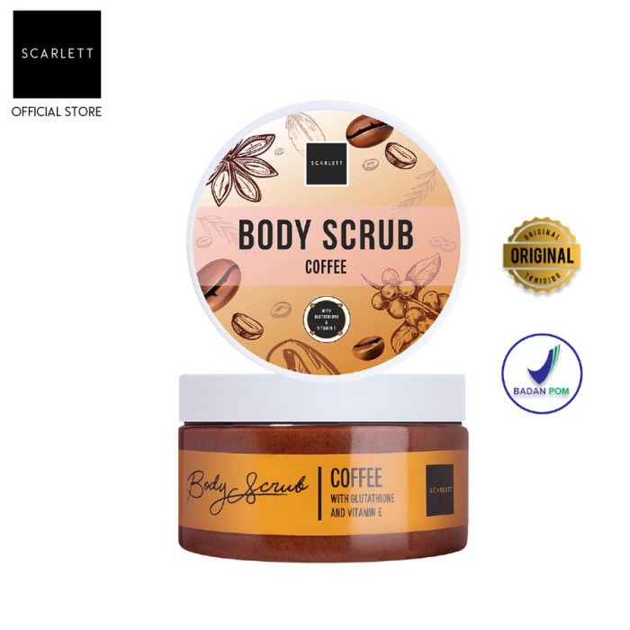 SCARLETT Whitening Body Scrub Lulur Romansa Coffee Pomegrante - Coffe Pomegrante Romansa Skrub Badan