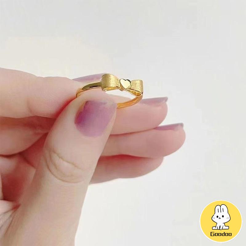 Busur Pembukaan Cincin Jari Telunjuk yang Dapat Disesuaikan Desain Niche Gaya Dingin Cincin Kelas Atas -Doo