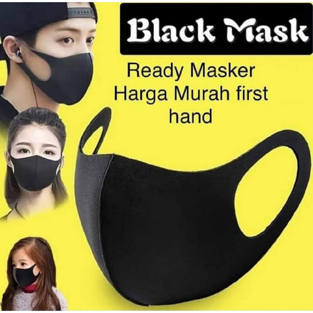 MASKER KAIN KOREA KHUSUS HITAM