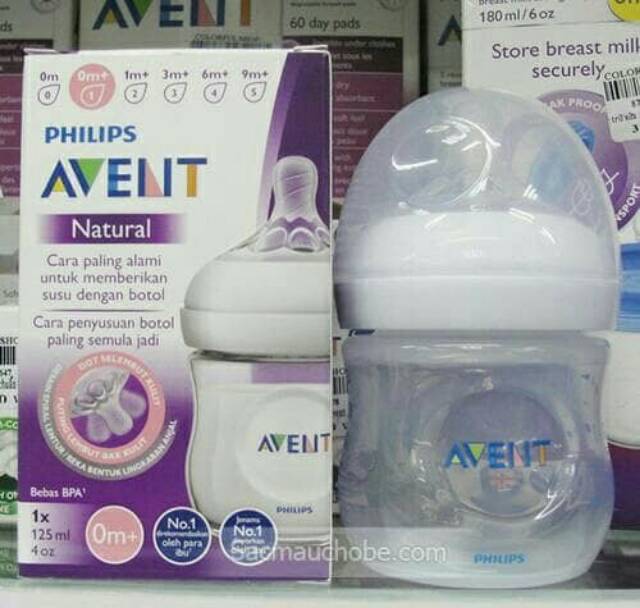 ORIGINAL BOX Isi 1 BOTOL SUSU PHILIPS AVENT WIDENECK NATURAL / WIDE NECK CLASSIC / Philips avent Feeding bottle / Newborn baby Bottle 125ml Avent Natural