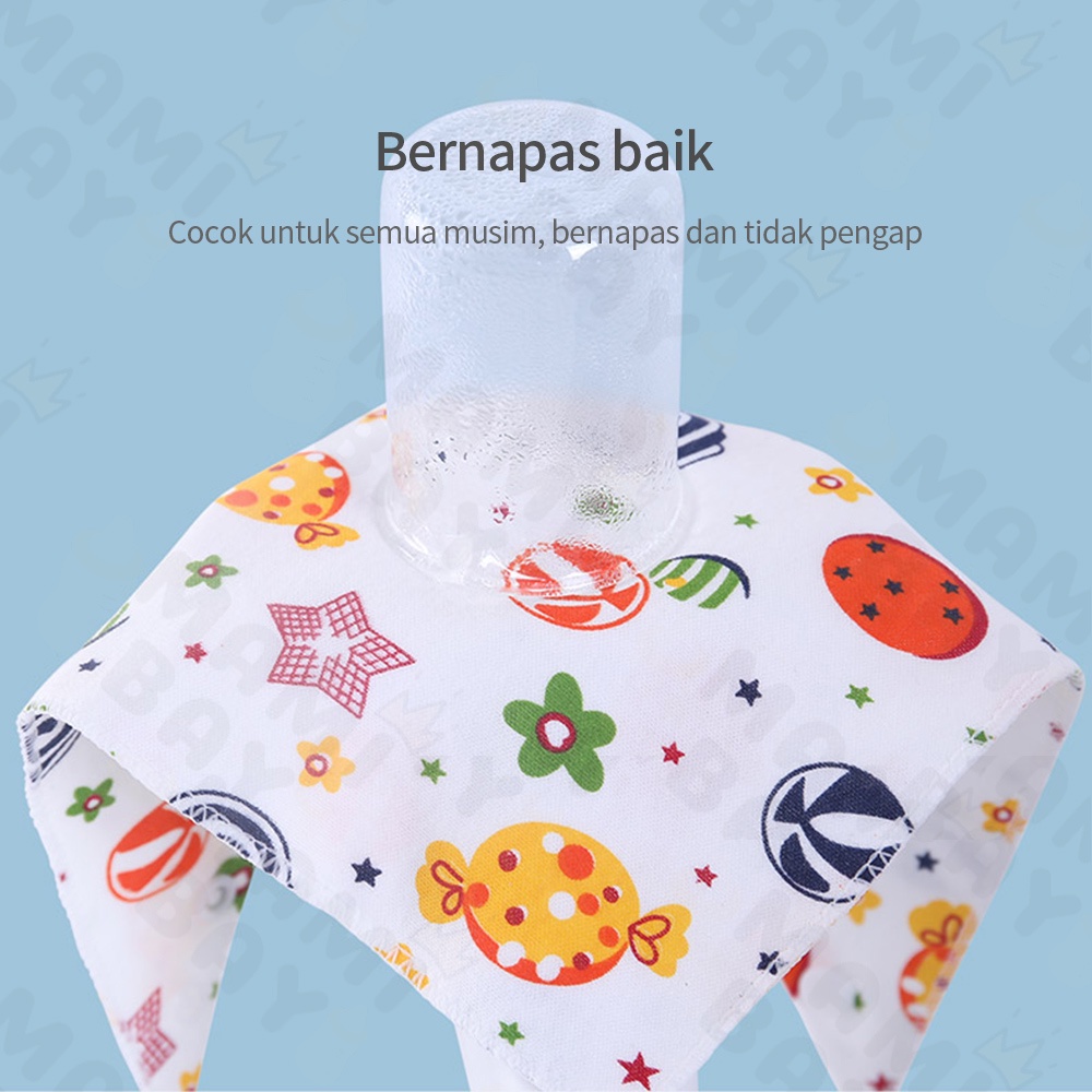 Mamibayi Bib bayi bahan katun bentuk segitiga celemek bayi  katun motif