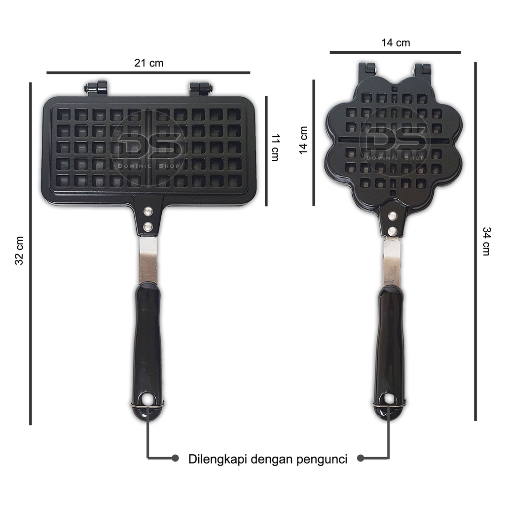 Waffle Maker Q2 / Pembuat Waffle  / Cetakan Kue Wafel