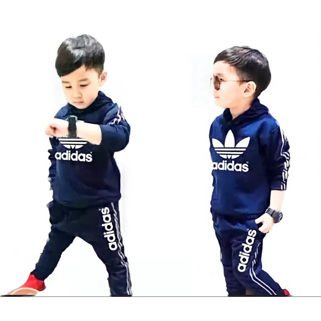 Baju Anak Set Adidas Switer Joger Anak Laki Laki Stelan Anak Usia 1-6 Tahun