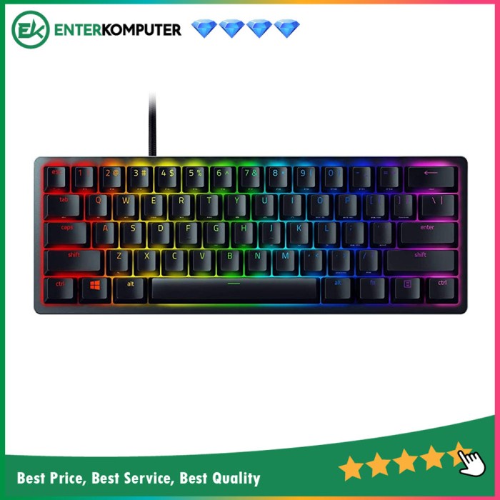 Razer Huntsman Mini - 60% Optical Gaming Keyboard - Mercury Red Switch