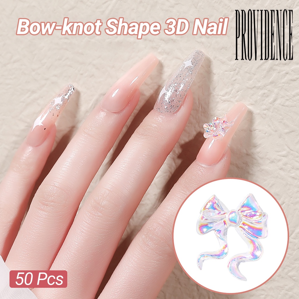 Providence 50 Pcs Ornamen Pita 3D Ringan Untuk Dekorasi Manicure / Nail Art DIY