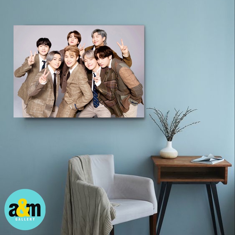 Poster Kayu BTS BANGTAN BOY Ukuran A4 LANDSCAPE I Hiasan Dinding Dekorasi Kamar I Poster Kayu K-POP Dekorasi Kamar - A&amp;M