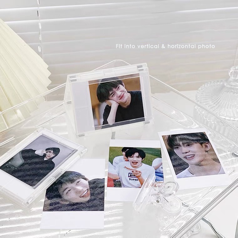 [BS] BISA COD Mini Photo Frame Magnetic Polaroid Photo Card Lomo Card Display Frame Dekstop Room Decor KPOP - KP9110