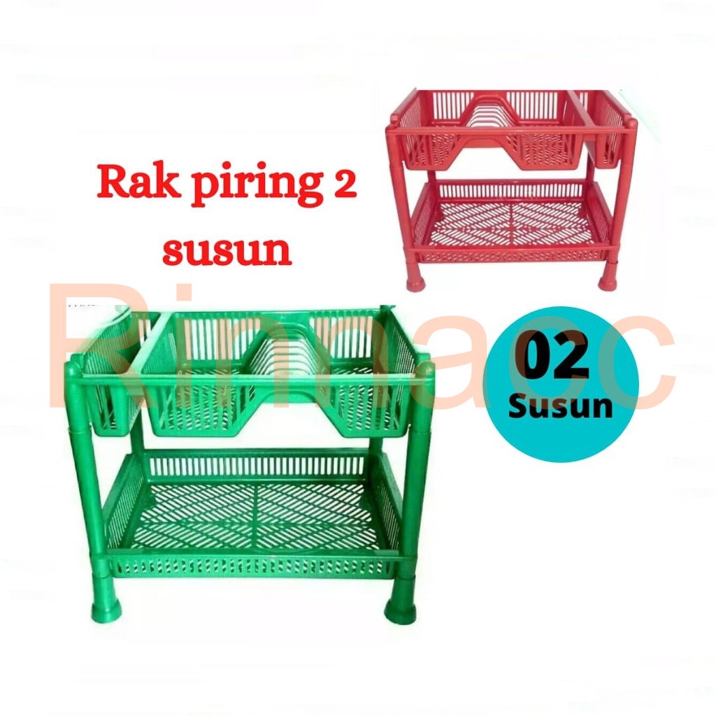 Rak Piring Dapur Susun 2 / Rak Gelas / Tempat / Tatakan