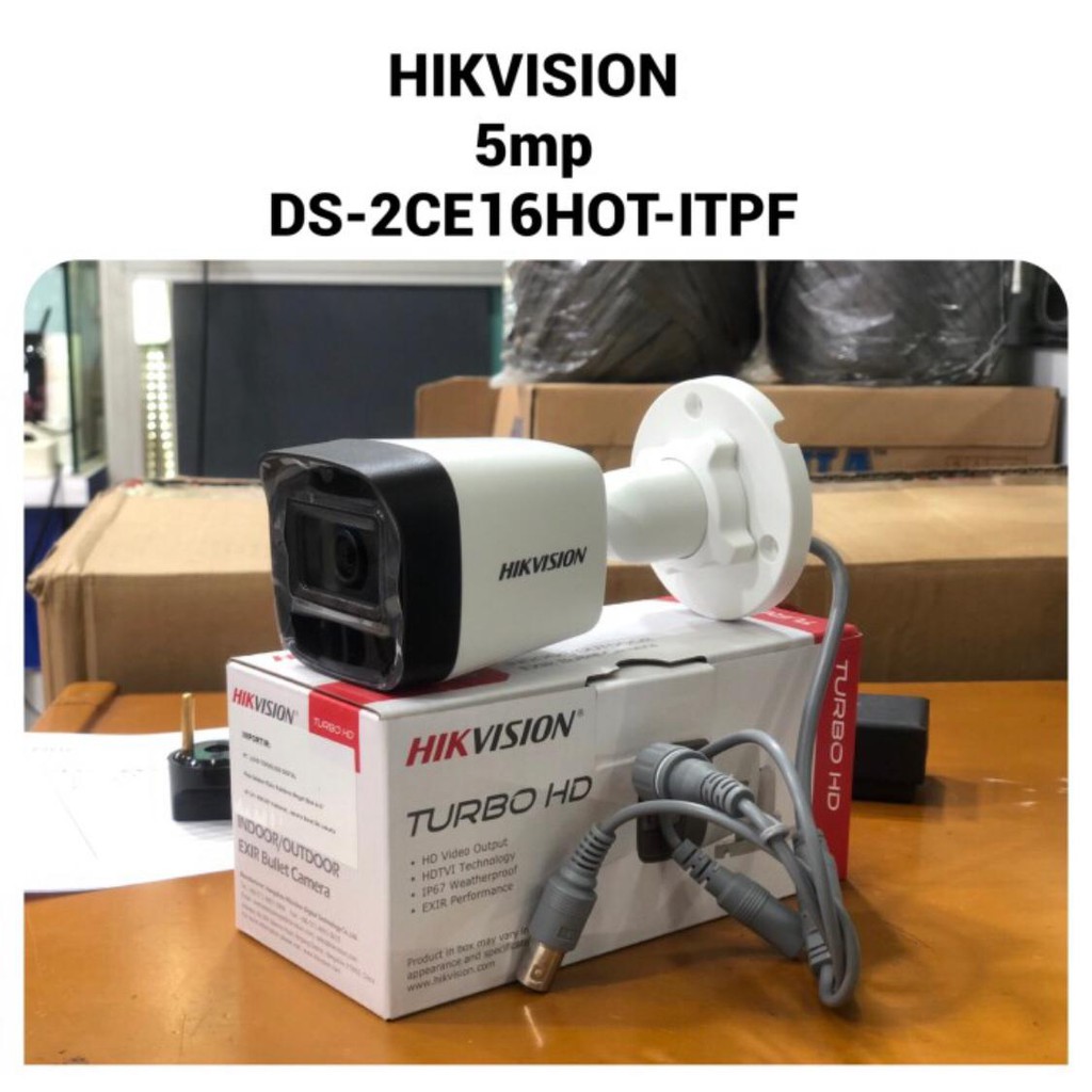 KAMERA CCTV OUTDOOR 5MP COLORVU HIKVISION DS-2CE16K0T-EXLPF DUAL LIGHT 1