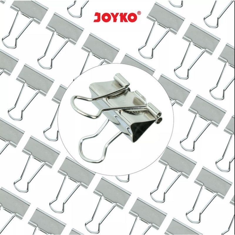 

JOYKO Binder Clip 105 107 111 155 Klip Penjepit Kertas Stainlees 1 Drum