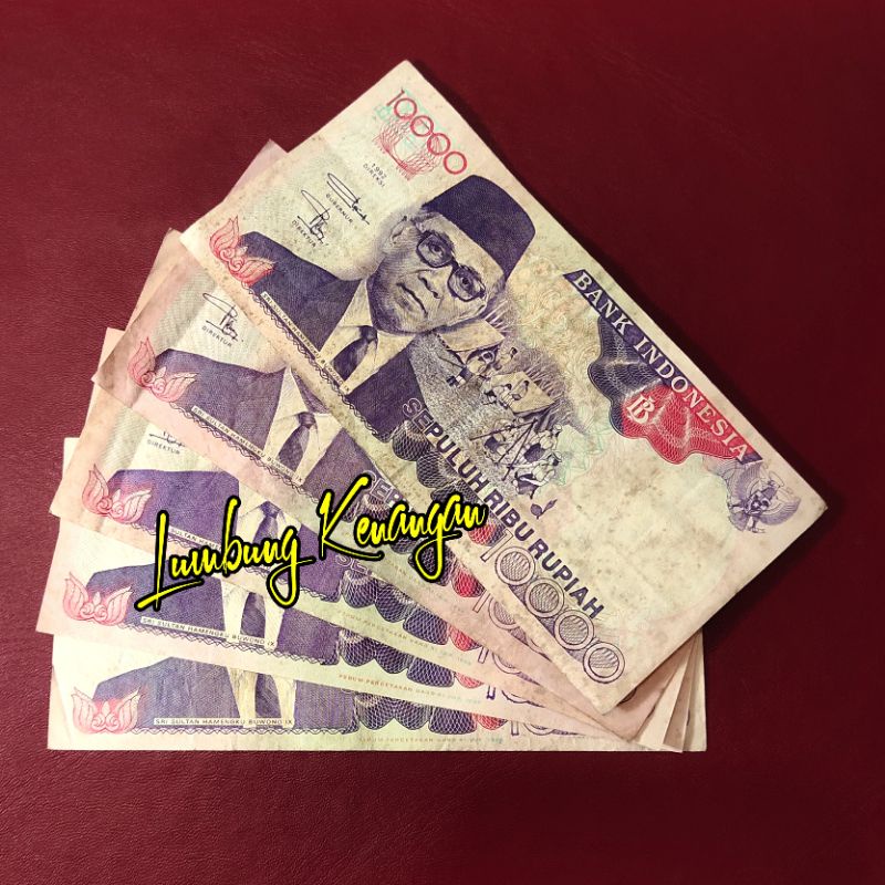 uang kuno 10000 Rupiah Hamengkubuwono