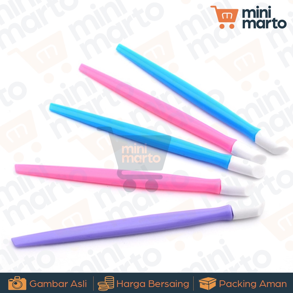 Stik Pusher Kutikula 3 Warna Untuk Manicure Cuticle Pusher Nail Art Tools Stick Plastic - Minimarto