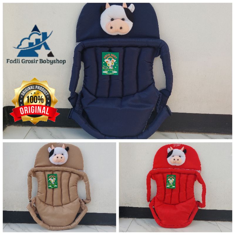 Gendongan Bayi Depan Topi Boneka Sapi Murah || Gendongan Bayi Depan Topi Boneka Sapi Promo
