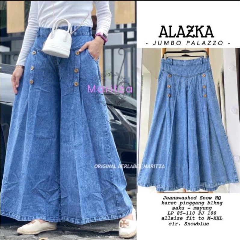 Celana Kulot Jeans Jumbo Mayung wide