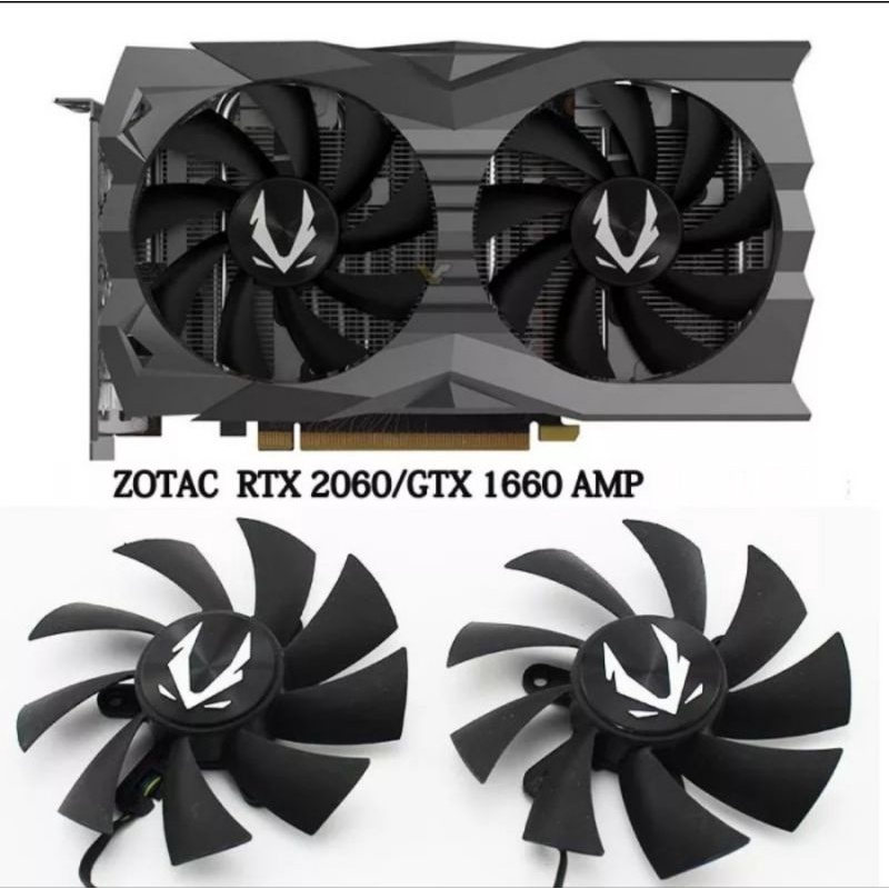 Fan kipas Zotac GTX 1660 RTX 2060 2070 super Mini 87mm 4pin