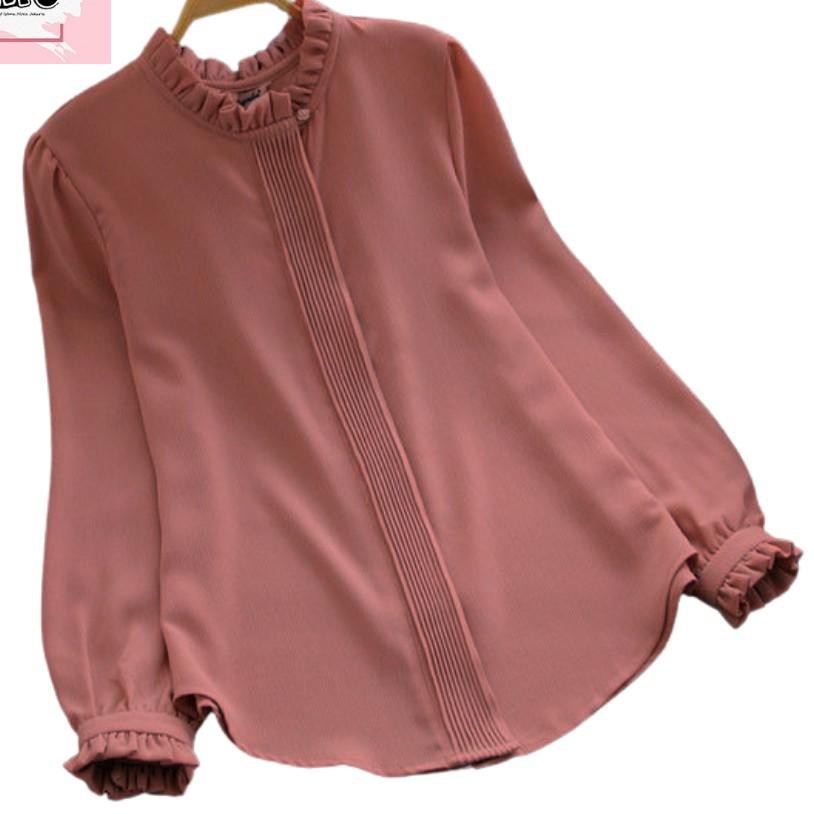 [KODE BARANG 105] IMJ LILAC baju atasan wanita terbaru blouse korean style blouse wanita lengan panj