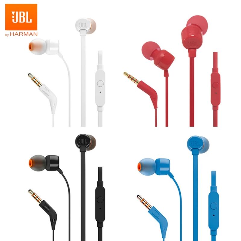 JBL T110 In-Ear Earphone ORIGINAL Garansi Resmi IMS 1 Tahun