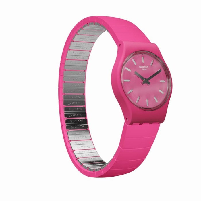 Swatch Analog Jam Tangan Rantai Wanita LP149B Flexipink Original