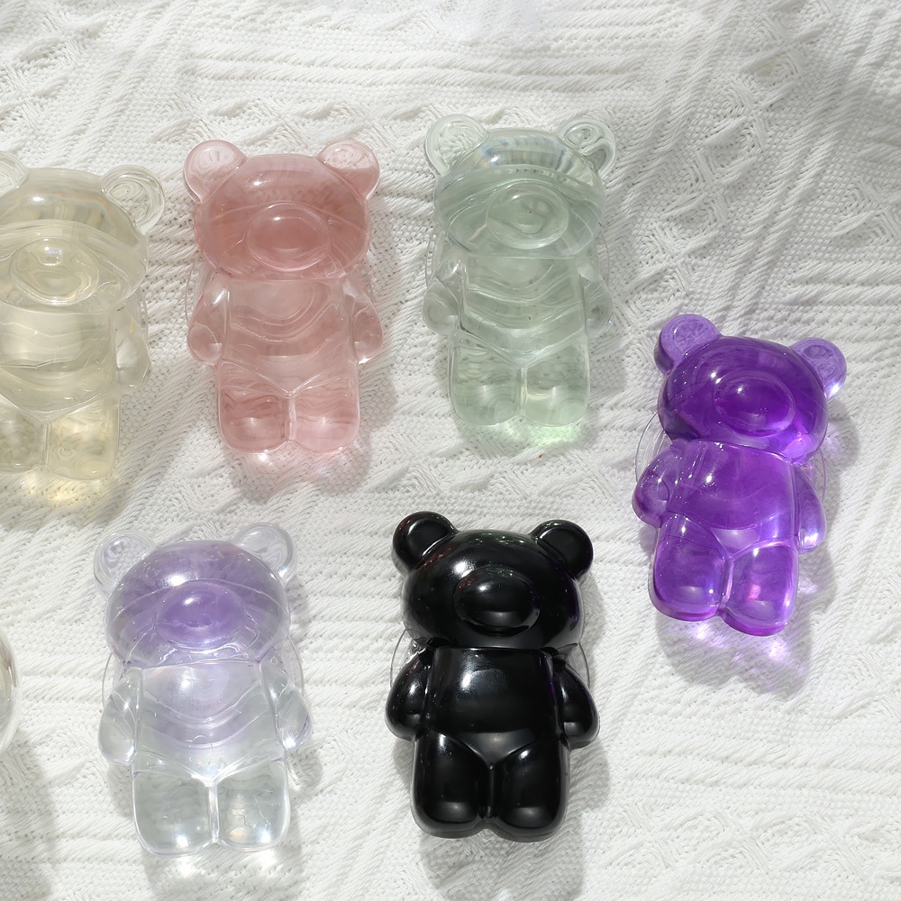 Ring Holder Hp Bentuk Beruang 3D Transparan Untuk Samsung / Xiaomi