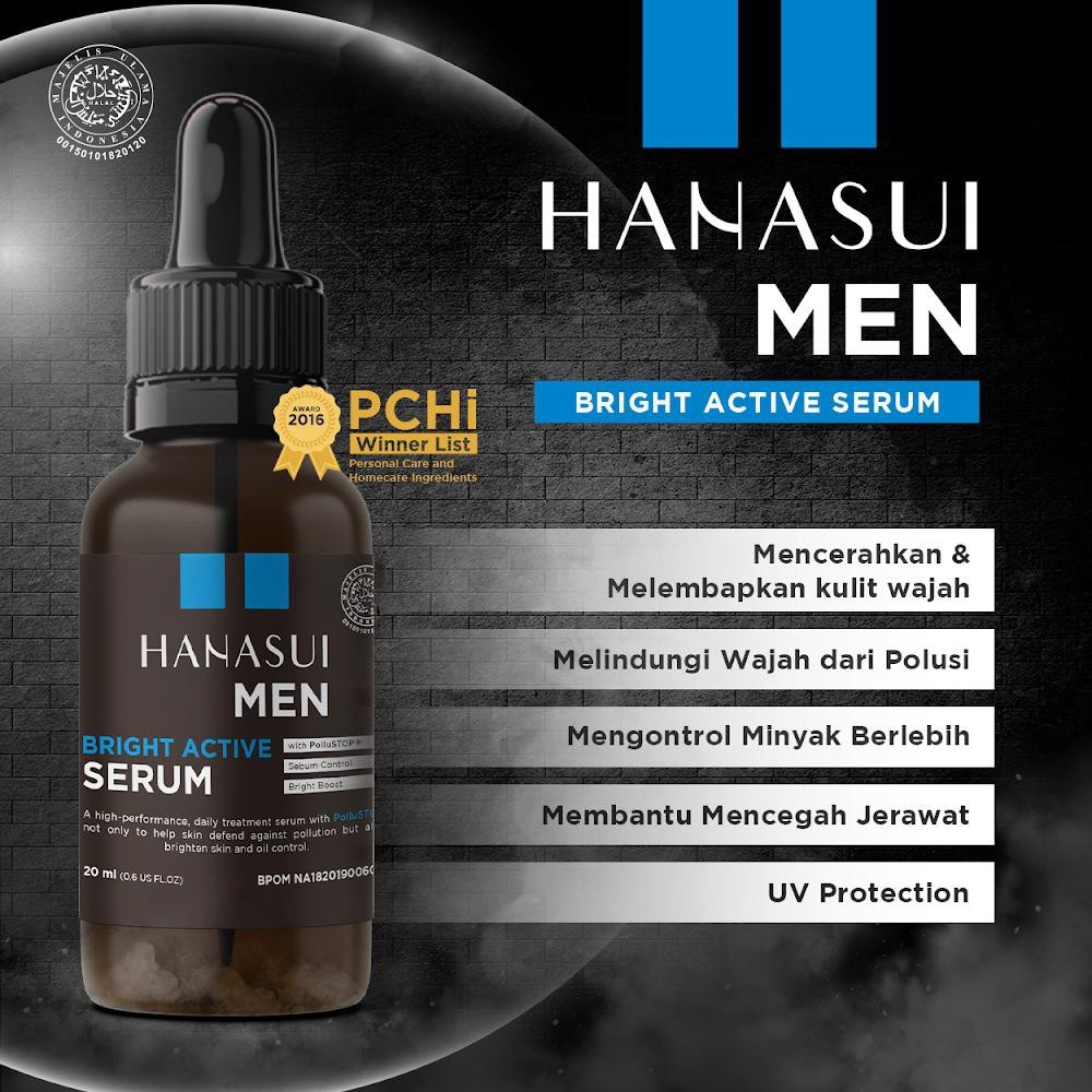 Hanasui Men Bright Active Serum / Serum Wajah untuk Pria