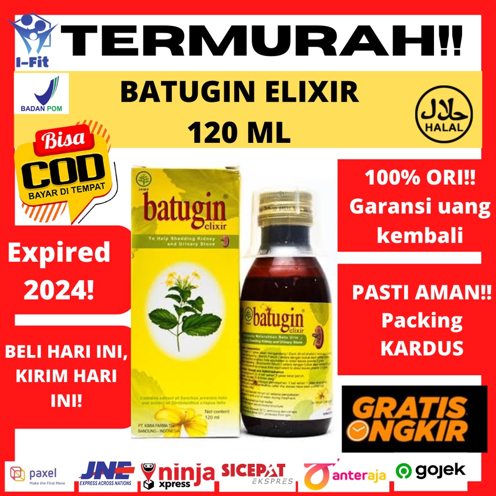 Jual Batugin Elixir 120 Ml 300 Ml Obat Batu Ginjal Herbal Original ...