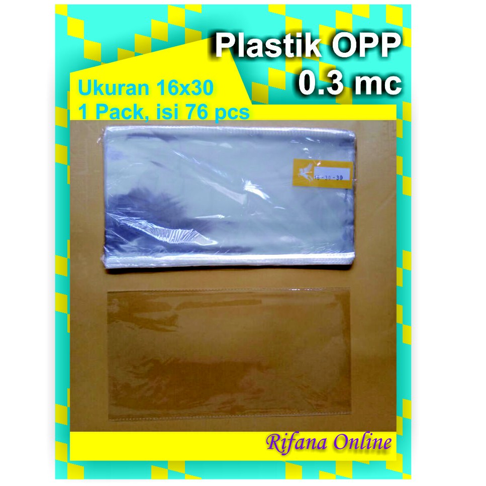 

Plastik OPP Ukuran 16 x 30 cm