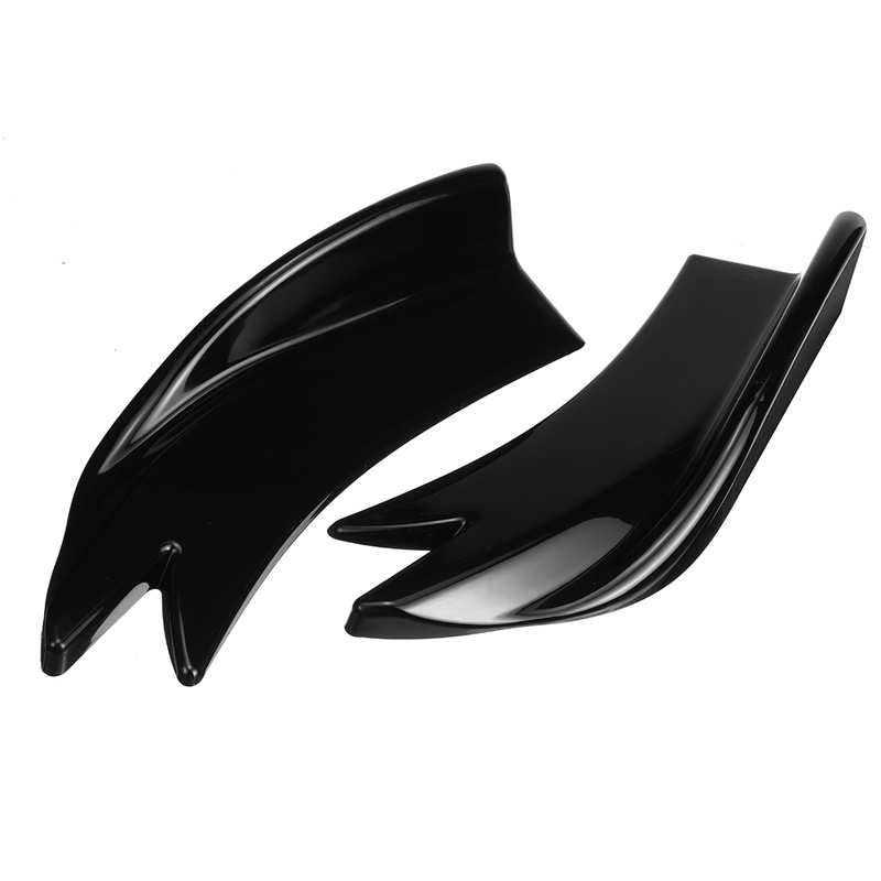 27cm Car Rear Bumper Spoiler Canards Fins Anti-Crash Diffuser Lip Wrap Angle Splitter Protector Guard Universal