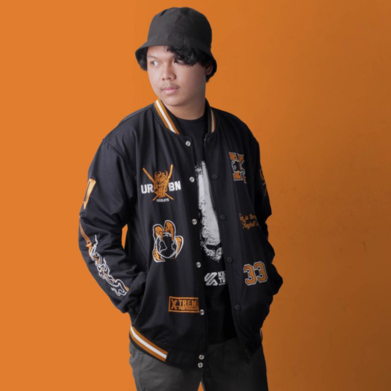 Varsity Jaket Baseball Motif Terbaru Premium Material Full Bordir | Xtreme Performance | Jaket Distro Keren Style Korea Japan