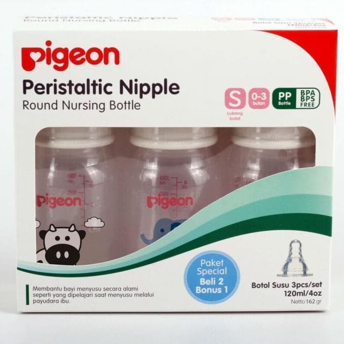 Pigeon Paket Spesial S 0-3 Bulan 120ml PP Bottle