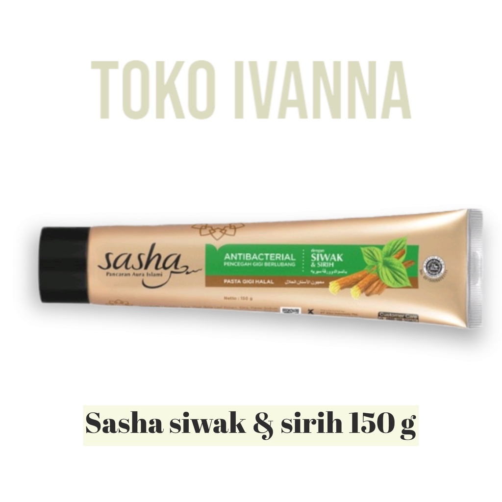 Sasha Pasta Gigi Herbal Siwak &amp; Sirih 150gr tanpa box