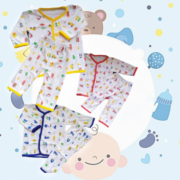 Baju Anak Laki Laki | Piyama Anak Tangan Panjang | Setelan Anak Bayi Full Katun