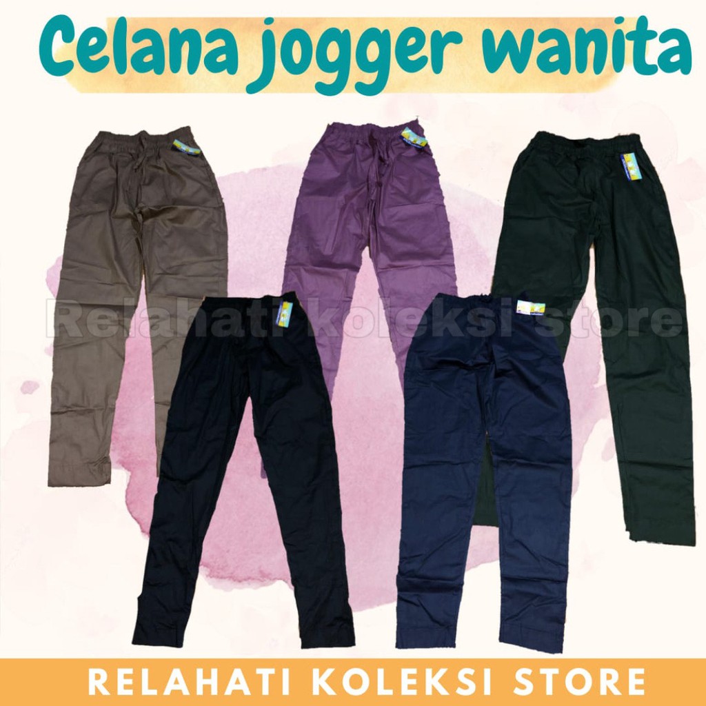 Celana Jogger Wanita Joger Pants Katun Stretch
