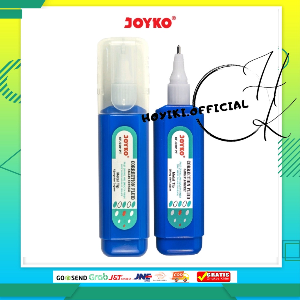 

JOYKO Correction Fluid Cairan Koreksi Penghapus Cair Joyko CF-S201PT 1 Box Isi 12 Pcs