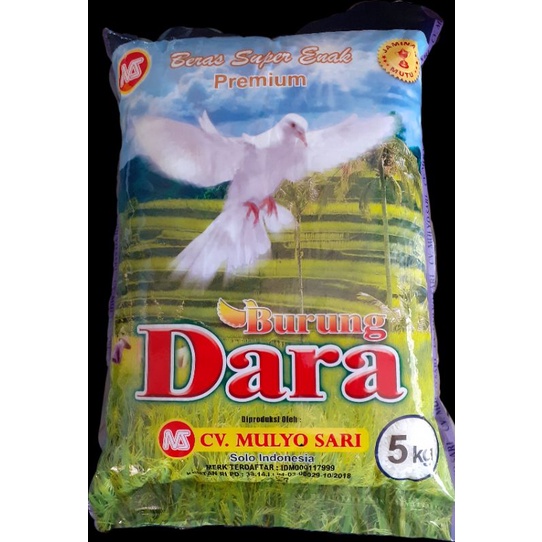 Beras Premium Cap Burung Dara 5 Kg