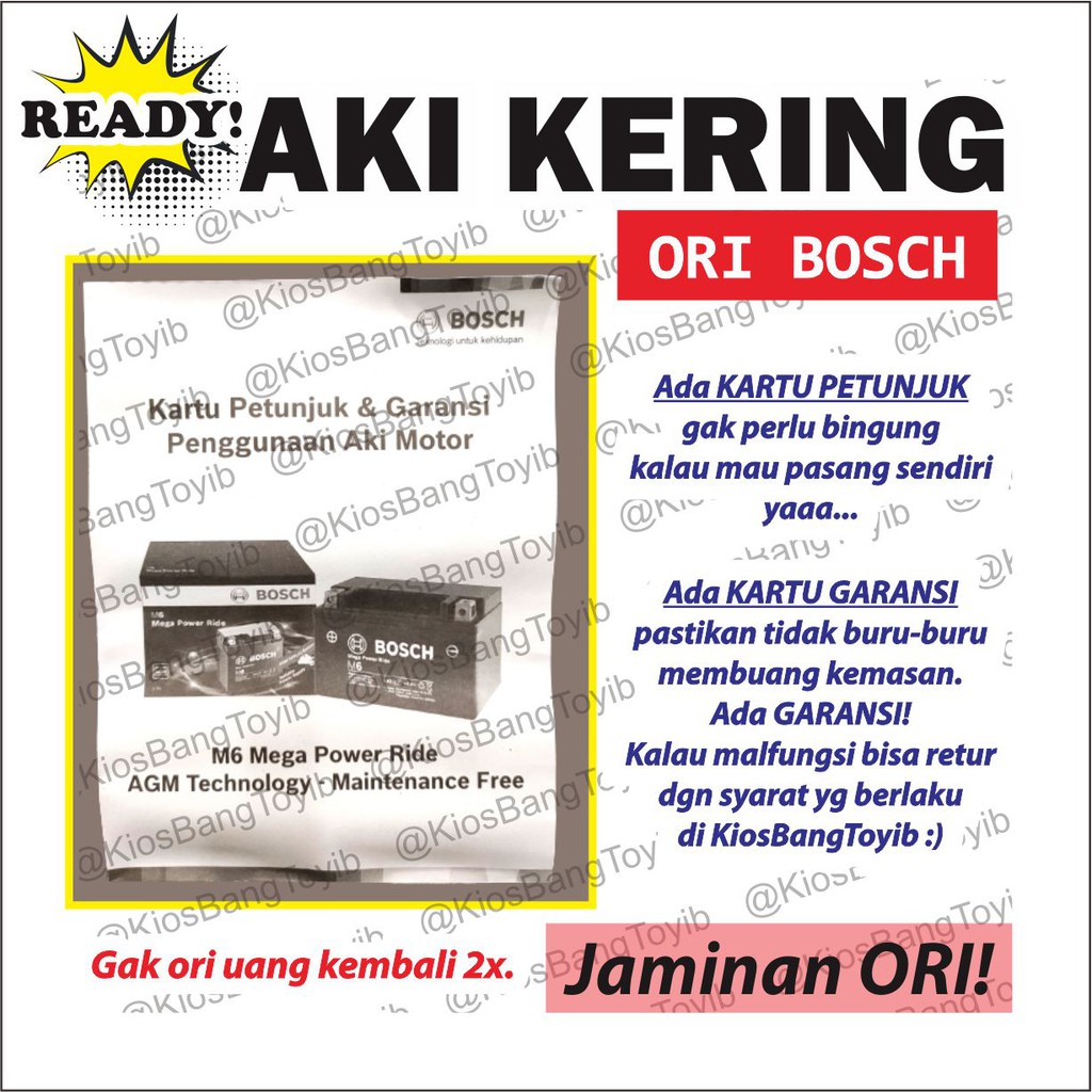 𝐁𝐎𝐒𝐂𝐇 Aki Kering 𝐏𝐫𝐞𝐦𝐢𝐮𝐦 ORI Matic Bebek Beat/Scoopy/Vario/Mio/Megapro/Revo/Smash/Jup MX/Vespa/Kymco