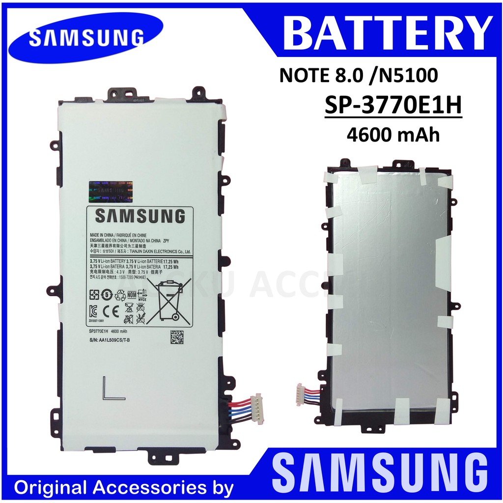 BATERAI SAMSUNG N5100 BATTERY SAMSUNG TAB NOTE 8.0 SP-3770E1H ORIGINAL