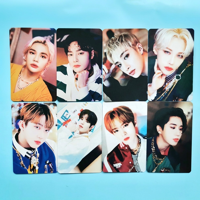 8pcs / Set Kartu Pos Desain Kpop Stray Kids The Victory Ukuran Kecil