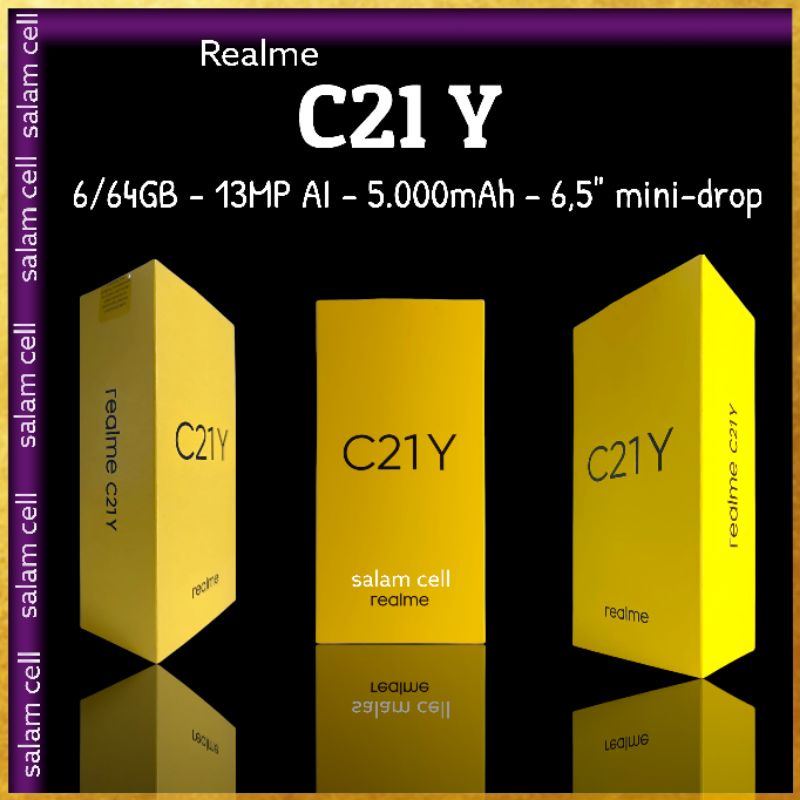 Realme C21Y Original Ram 4/64gb Baterai 5.000MaH Garansi Resmi