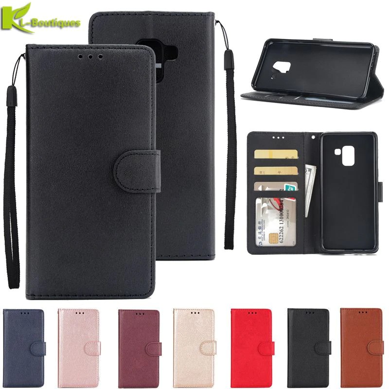 Import Klasik Kulit Phone Case Di UNTUK Samsung Galaxy S8 S9 S10 Plus S7 Edge J3 J5 A3 A5 2016 2017