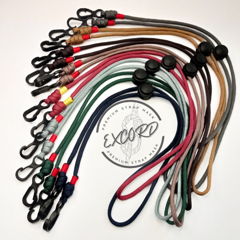 Strap masker paracord tali masker gantungan masker pria/wanita