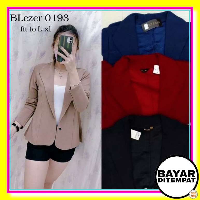 Oversize Blazer - Blazer Wanita Korea Kekinian Putih Hitam Ootd Blaser Zaza_Fashion Blazer Wanita Ko