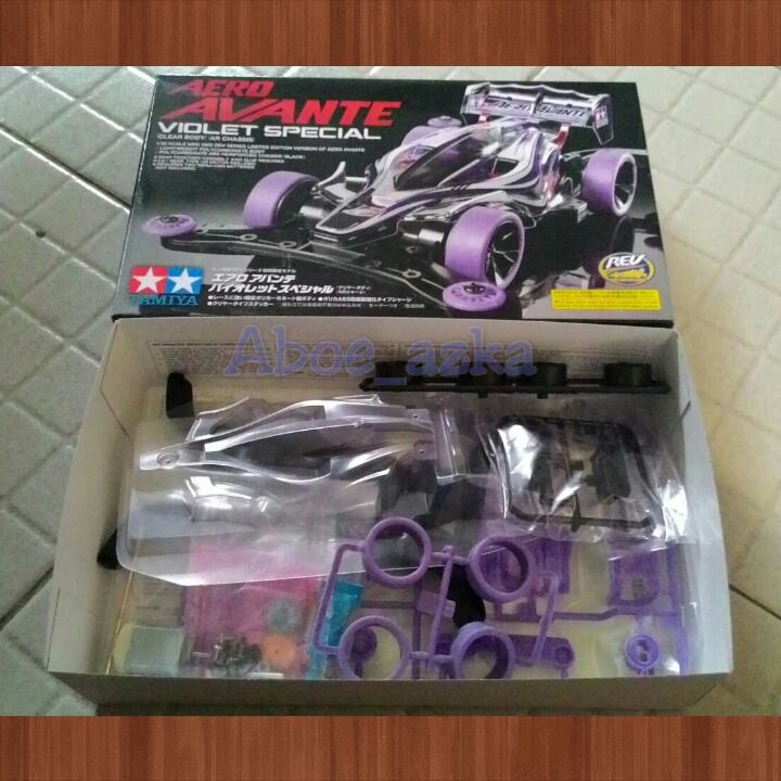 BARU TAMIYA AERO AVANTE CLEAR VIOLET POLYCARBONATE BODY AR CHASSIS