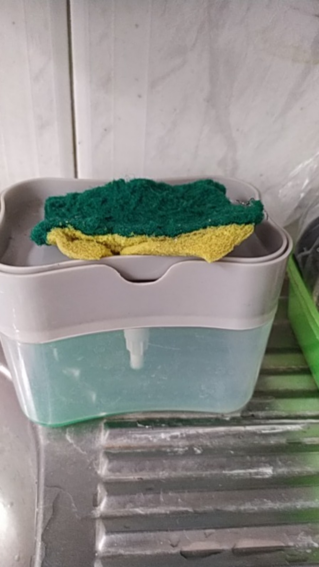 Dispenser Sabun & Holder Spons Cuci Piring 2in1 Free Sponge