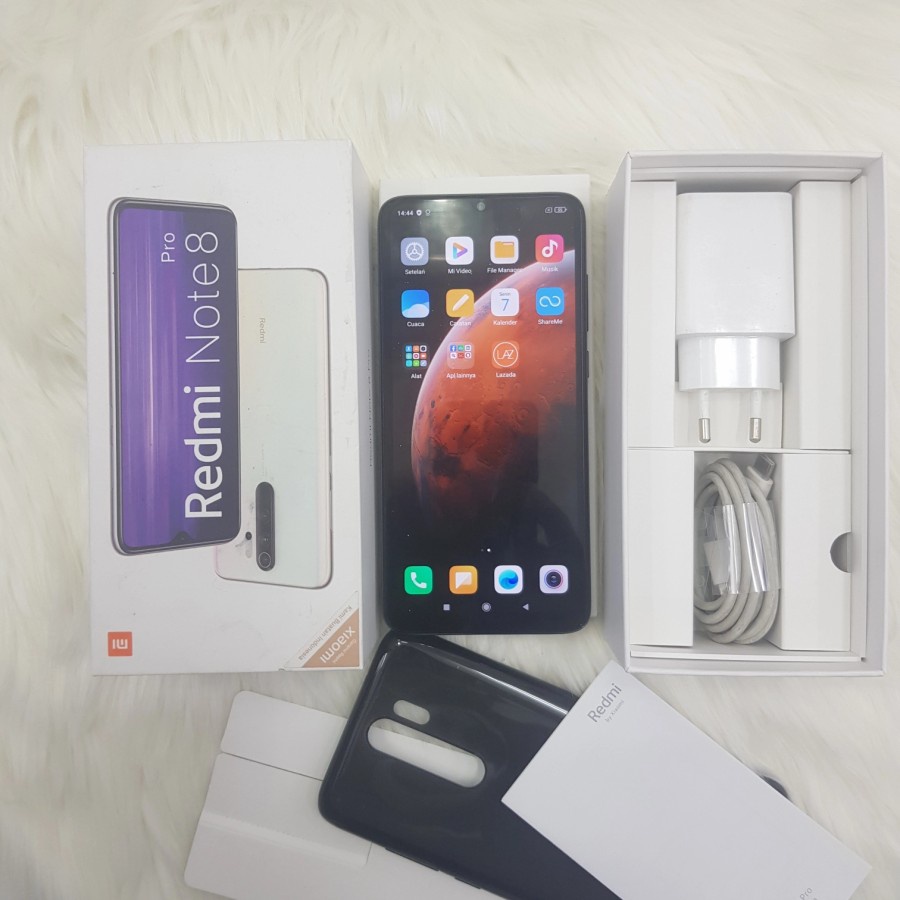 HP Second Xiaomi Redmi Note 8 Pro NFC Ram 6GB/128GB Fullset Original Mulus