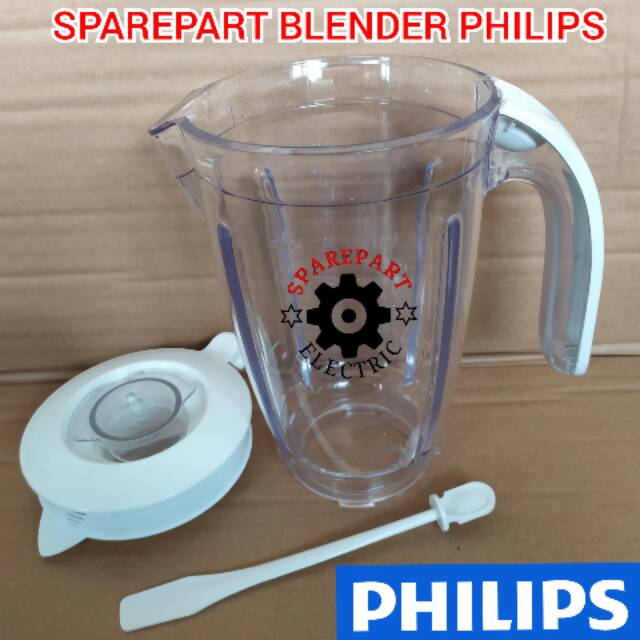 GELAS BESAR JUS + TUTUPAN UNTUK BLENDER PHILIPS HR 2115 2116 2071 2061