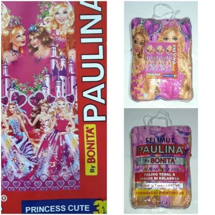 Selimut Paulina By Bonita Motif Princess Cute
