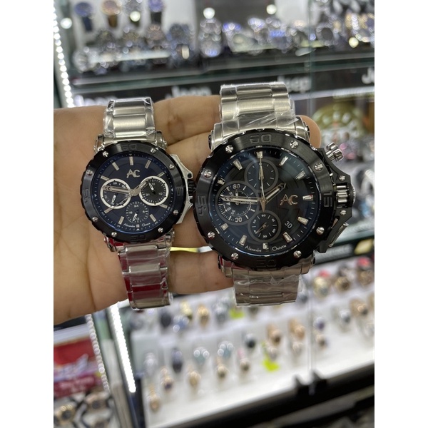 alexandre christie 9205mc couple silver ring hitam