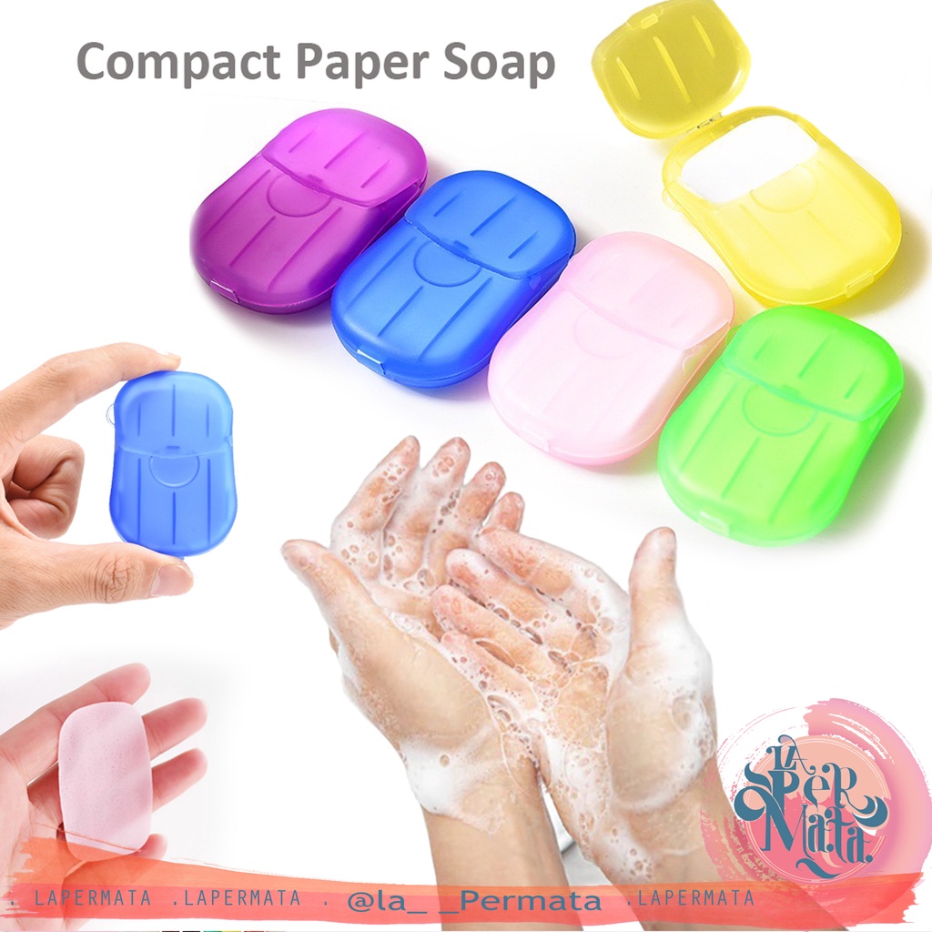 Sabun Kertas Travel Size Cuci Tangan / Pocket Hand Wash Paper Soap - LPM Shop