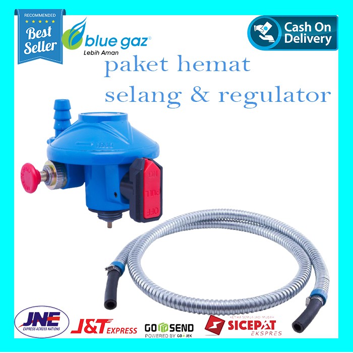 PAKET LEBIH HEMAT!! Selang dan Regulator Blue Gaz RECOMMENDED!!